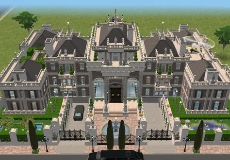 Mod The Sims - The Millionaire's Palace City Minecraft, Pegasus Art, Castle House Design, Minecraft Mansion, Sims Freeplay Houses, House Decorating Ideas Apartments, Minecraft Plans, Sims 4 House Design, Sims Ideas