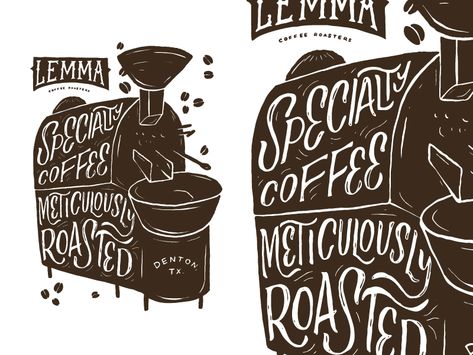 Lemma Coffee Roasters by Whitney Anderson on Dribbble Coffee Merch, Best Coffee Grinder, Drinking Black Coffee, Speciality Coffee Shop, Coffee Roaster, Thermal Mug, Shirt Prints, Coffee Logo, Coffee Photos