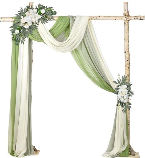 Amazon.com: DearHouse 3 Panel Wedding Arch Draping Fabric,29.5" x18Ft Pearl Fabric Drapes for Wedding Sheer Backdrop (Champagne+Terracotta+Caramel) : Electronics Fabric Wedding Backdrop, Wedding Arch Drapery, Arch Drapery, Drapes For Wedding, Sheer Backdrop, Wedding Drapes, Wedding Arch Draping, Tulle Backdrop, Arch Draping