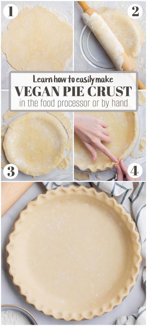 Vegan Pies Savoury, Healthy Pie Crust Recipe, Easy Vegan Pie, Vegan Crust, Healthy Pie Crust, Quiche Pie Crust, Vegan Pie Crust Recipe, Sweet Pie Crust, Vegan Pies Recipes