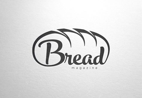 Bread Logo Design Ideas, Bread Logo Design, Logo Design Ideas Graphics, Bread Logo, Food Lettering, Logo Bakery, Typo Logo Design, Starbucks Design, Bread Packaging