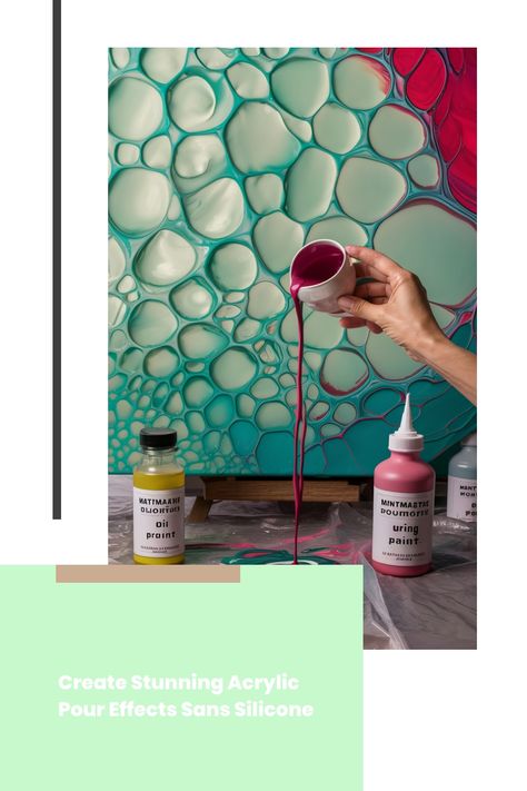 Abstract painting with a hand pouring pink paint onto a canvas with teal and white fluid patterns; bottles of pouring medium and silicone nearby. Acrylic Pouring Techniques, Dutch Pour, Pour Art, Acrylic Pouring Art, Pouring Painting, Fluid Painting, Fluid Acrylics, Pouring Art, Acrylic Pour