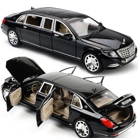 Mercedes Maybach S600 Limousine 1:24 Diecast Metal Model Car New in Box Black Maybach S600, Mercedes Maybach S600, Tmax Yamaha, Limousine Car, Luxury Van, Mercedes Benz Maybach, New Sports Cars, Fotografi Vintage, Mercedes Maybach