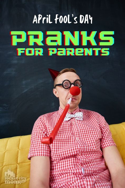 Funny April Fool's day pranks just for parents to play on their kids. April Fools Day Pranks For Kids To Play On Parents, Pranks For Parents, April Fools Tricks, April Fools Day Pranks, Prank On Mom, April Fools Day Jokes, April Fool's Prank, Pranks For Kids, Pe Class