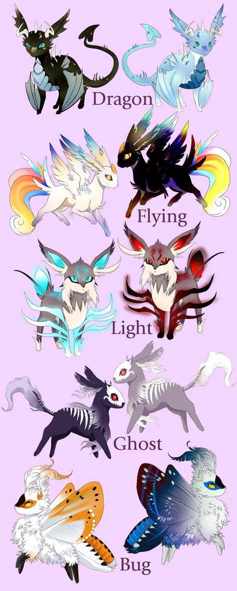 Fake Eeveelutions Fake Eeveelutions, Pokemon Fusions, Pokemon Fusion Art, Pokemon Breeds, Cool Pokemon Wallpapers, Pokemon Eeveelutions, Fusion Art, Cute Pokemon Pictures, Mythical Animal