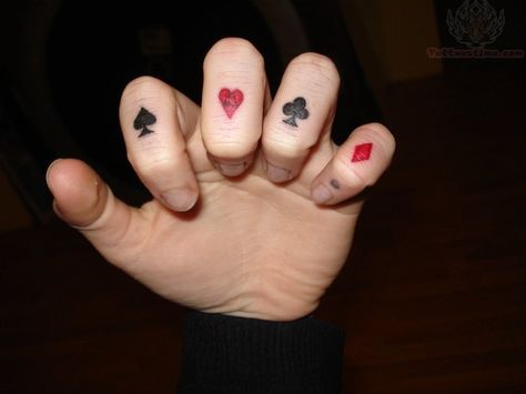 Gambling Tattoos, Playing Card Tattoos, Symbols Design, Dice Tattoo, Tattoo For Boyfriend, Finger Tats, Knuckle Tattoos, Gambling Tattoo, Finger Tattoo