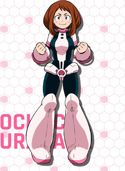 Ochako Uraraka Full Body Pic, Mha Character Reference, Uraraka Full Body Picture, Mha Full Body Pic, Ochaco Uraraka, Hero Time, Family Drawing, Paper Doll Template, Body Pose Drawing