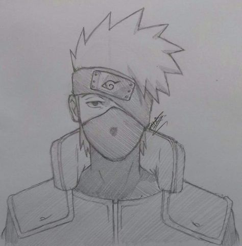 Kakashi Hatake Sketch, Kakashi Hatake Drawing, Kakashi Sketch, Kakashi Drawing, Kakashi Hatake Naruto, Naruto Drawings Easy, Anime Drawing Sketches, Drawing Books, Drawings Tutorials