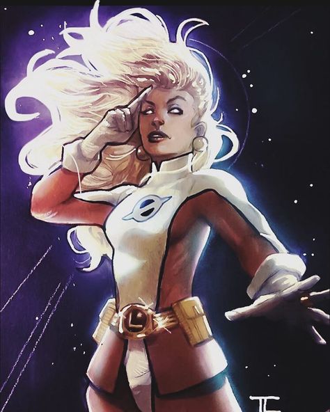 Saturn Girl by Taurin Clarke Saturn Girl Dc, Saturn Girl, Cosmic Boy, Legion Of Superheroes, Dc Comics Heroes, Dc Super Hero Girls, Dc Comic Books, Dc Comics Characters, Hero Girl