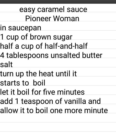 Pioneer Woman Caramel Sauce, Pioneer Woman Recipes Desserts, Pioneer Woman Desserts, Homemade Caramel Recipes, Ice Cream Sauce, Caramel Sauce Recipe, Homemade Sauce Recipes, Caramel Recipes Sauce, Homemade Caramel Sauce