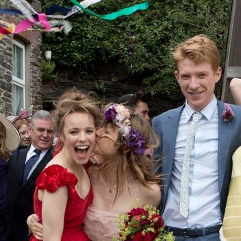 I'm just going to have an about time wedding. Red dress and all the ribbons. Yea. I can do that. About Time Wedding, About Time 2013, Wedding Dresses Korean, Movie Wedding Dresses, Domhnall Gleeson, Red Wedding Dress, Wedding Movies, Recent Movies, Books For Sale