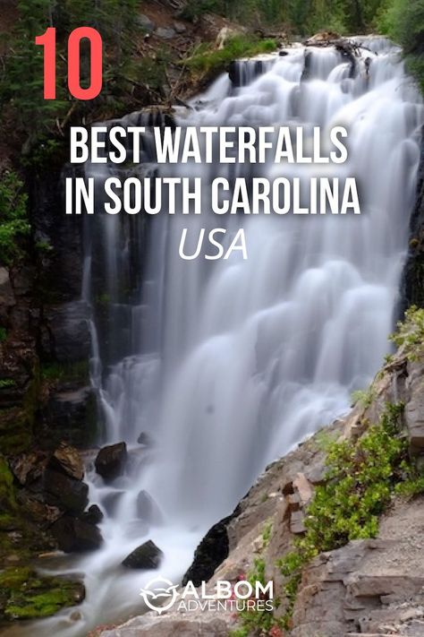 Kings Creek Falls is one of the 10 most beautiful and best waterfalls in South Carolina, all easy to access and stunning examples of nature. #SouthCarolina #AlbomAdventures #Waterfalls South Carolina Hikes, Anderson South Carolina, South Carolina Living, South Carolina Road Trip, South Carolina Hiking, Asheville Hiking, Myrtle Beach Things To Do, Lexington South Carolina, Pretty Place Chapel