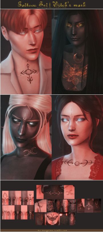 Sims 4 Virgo Cc, Sims 4 Witchcraft Mod, Sims 4 Sorceress Cc, Sims 4 Witch Tattoo, Sims4 Spellcaster Cc, Sims Spellcaster Cc, Sims 4 Cc Witch Tattoo, Sims 4 Cc Witch Makeup, Sims 4 Occult Tattoo