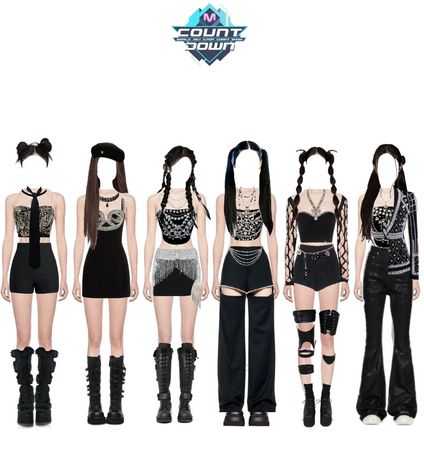 Kpop Stage Outfits Ideas 6 Members, Kpop Stage Outfits, Korean Fashion Kpop Inspired Outfits, Korean Outfits Kpop, Kpop Fits, Group Outfits, Simple Casual Outfits, Korean Fashion Kpop, Fashion Idol