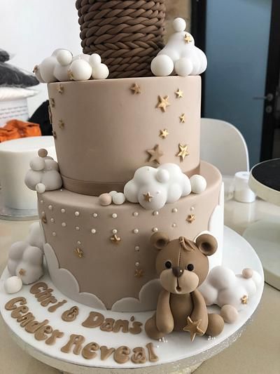 Cake Bear, Cake Designs For Boy, Baby Boy Birthday Cake, Teddy Bear Cakes, Baby Boy Cakes, Balloon Cake, Baby Birthday Cakes, Pastry Art, Baby Shower Inspiration