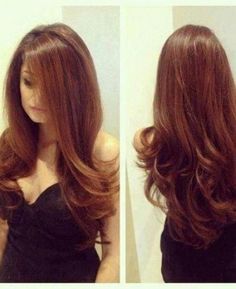 6 ways to wear your hair extensions....  http://momdoesreviews.com/2013/10/21/top-6-trendiest-ways-wear-hair-extensions/ Summer Cut, Formal Hair, Fesyen Rambut, Ombré Hair, Hair Bangs, Long Brown Hair, Auburn Hair, Hair Long, Hair Envy