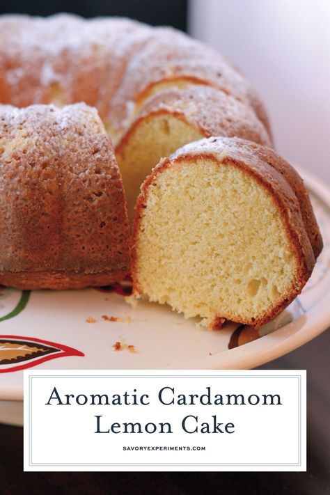 Cardamom Bundt Cake Recipes, Lemon Cardamom Cake, Cardamom Bundt Cake, Cardamom Recipes, Scandinavian Baking, Caramel Apple Cake Recipe, Cardamom Recipe, Light Cake, Reflux Remedies