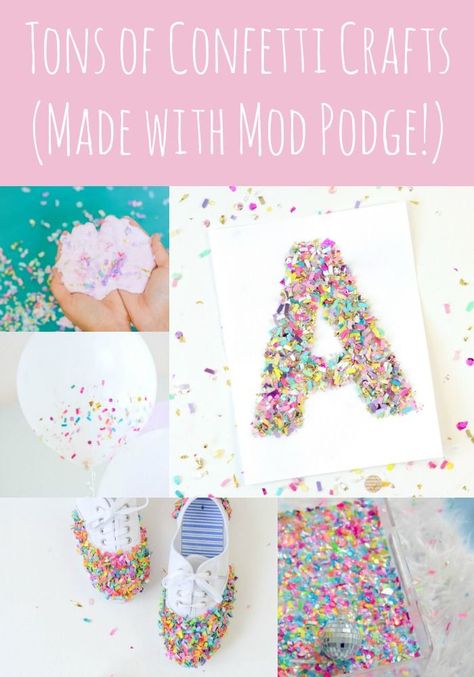 If you are looking for some craft ideas that just about anyone can do, try this collection of confetti crafts! You'll love making pretty projects with colorful paper bits. Confetti Crafts, Ambient Art, Sparkle Pants, Holiday Party Crafts, Beds Frames, Calendar Planning, Diy Party Crafts, Diy Fimo, Diy Jar