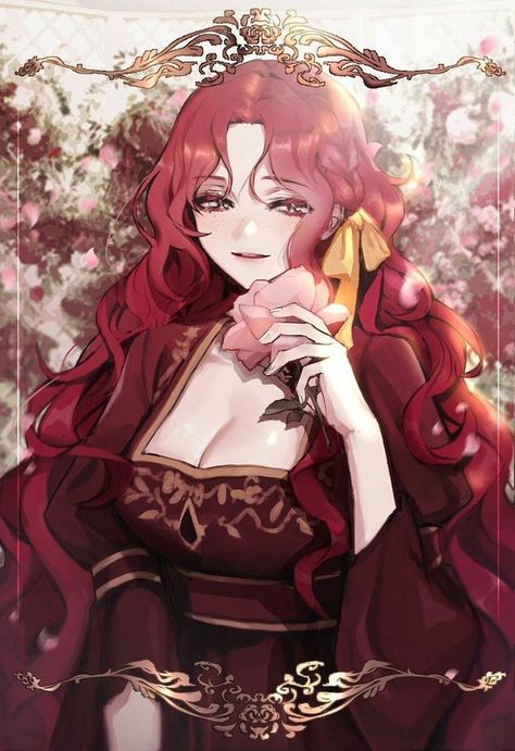 Red Hair Princess, Anime Red Hair, Queen Anime, Girls With Red Hair, Anime Princess, Female Character Design, Oak Tree, The Villain, Anime Poses