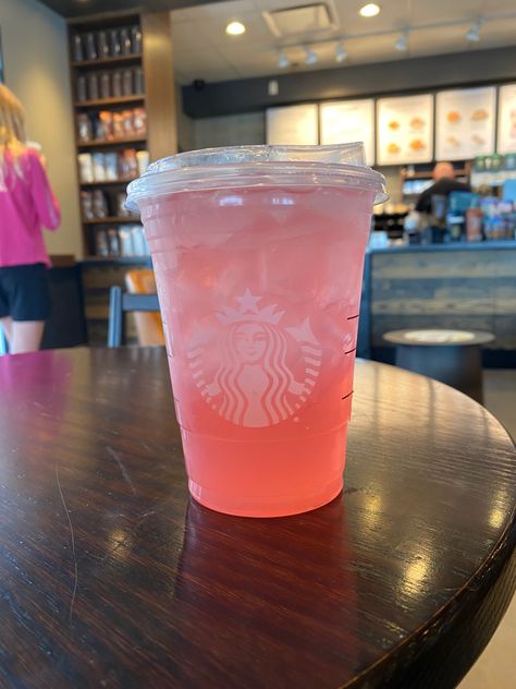 Starbucks Pics, Strawberry Açaí Refresher, Starbucks Strawberry Acai Refresher, Pink Juice, Strawberry Acai Refresher, Starbucks Aesthetic, Starbucks Orders, Starbucks Strawberry, Secret Starbucks Recipes