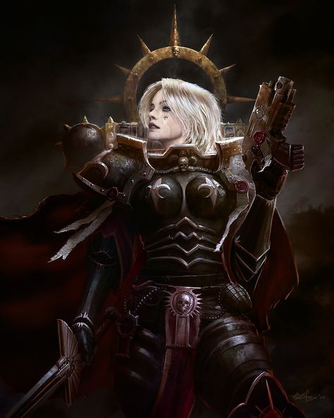 Sister Of Battle, Ezreal League Of Legends, 40k Sisters Of Battle, Adepta Sororitas, Warhammer 40k Art, Warhammer Models, Warhammer Art, Warhammer 40k Artwork, Warhammer 40k Miniatures