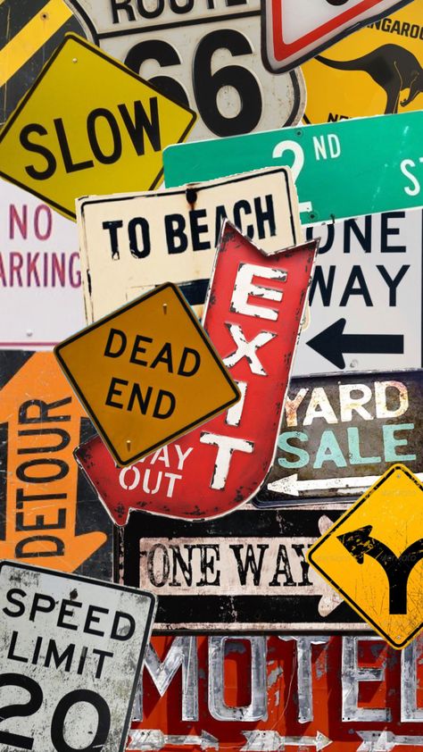 #signs #street #roads #traveling #vintageaesthetic #collection #findyourself Road Signs Aesthetic, Signs Aesthetic, Dead Ends, Speed Limit, Road Sign, Road Signs, Room Signs, Street Signs, Aesthetic Room