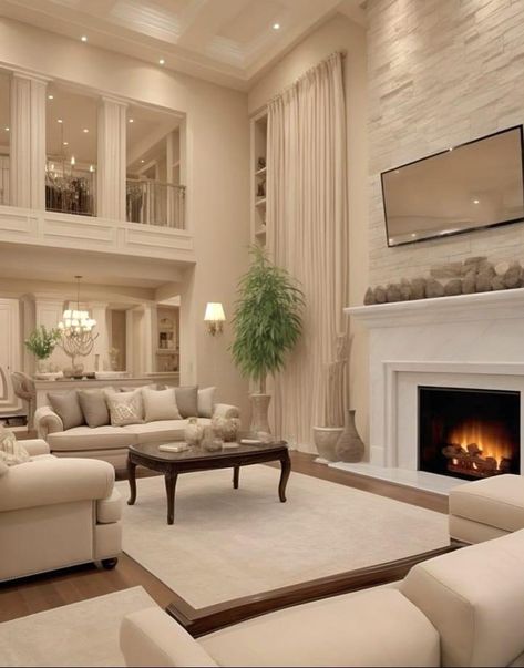 Pretty Living Room Aesthetic, Beige House Interior, Beyoncé House, Shelf Decoration Ideas, Book Shelf Decoration, Explore Decor, Elegance Aesthetic, Interior 2024, Dnevna Soba