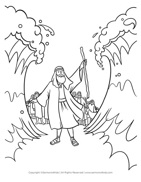 Parting the Red Sea Moses Parting The Red Sea Coloring Page, Moses And The Red Sea Crafts For Preschool, Crossing Red Sea Activity, Moses Coloring Sheet, Parting Red Sea Craft, Moses And Red Sea Craft, Parting The Red Sea Craft Preschool, Moses Parts The Red Sea Coloring Page, Moses Crosses The Red Sea Craft