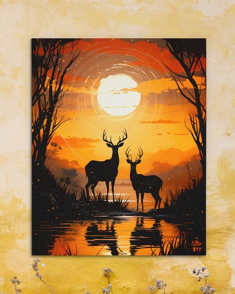 🌲 Ready to escape the hustle and bustle of city life? Our Deer Art Collection brings the peace and serenity of the forest right into your living room. Discover your oasis today. ➡️ https://luxurywallart.com/collections/deer-art ⬅️ . . . . . #deers #deerpainting #deerdecor #NatureEscape #ArtForHome #WallArt Paintings For Living Room Walls, Tall Painting Ideas, Deer Paintings On Canvas, Best Canvas Paintings For Living Room, Deer Painting Easy, Deer Painting Acrylic, Deer Art Painting, Unique Paintings Creative, Room Canvas Painting Ideas