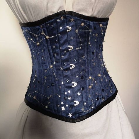 Constellation Corset, 22 Inch Waist, Fest Outfits, 12 Zodiac, Steampunk Clothing, Zodiac Constellations, Themed Outfits, Fantasy Fashion, Character Outfits