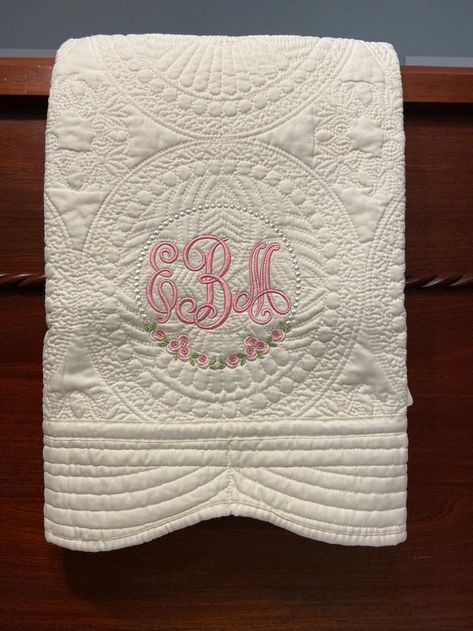 Monogrammed Baby Quilt, Monogram Quilt, Keepsake Baby Gifts, Quilted Baby Blanket, Heirloom Quilt, Baby Monogram, Embroidery Monogram, Boy Quilts, Embroidered Monogram