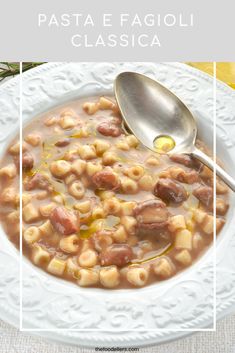 Zuppa Soup, Pasta Fagioli, Pasta E Fagioli, Pasta Soup, No Salt Recipes, Tortellini, Quick Meals, Pasta Recipes, Italian Recipes