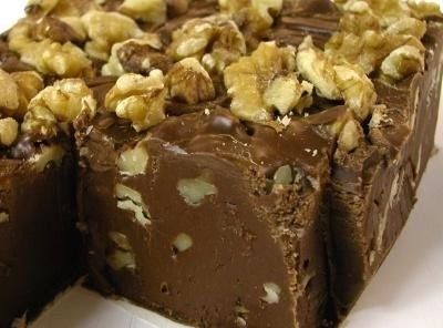 Velveeta Cheese Fudge Recipe, Velveeta Cheese Fudge, Cheese Fudge Recipe, Velveeta Fudge, Cheese Fudge, Shower Foods, Chocolate Walnut Fudge, Walnut Fudge, Christmas Candies