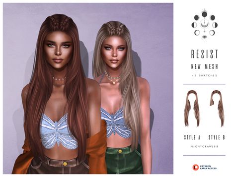 Nightcrawler Hair Sims 4, Sims 4 Nightcrawler Hair, Mods Ts4, Mods Sims 4, Sleep Hairstyles, Cc Sims4, Pelo Sims, Free Sims 4, Sims 4 Expansions