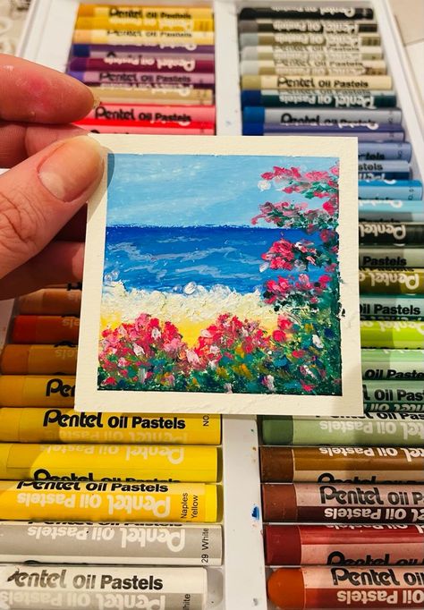 Pentel Oil Pastels, Oil Pastel Drawing Ideas, Pastel Drawing Ideas, Oil Pastels Drawing, Artist Hue, Oil Pastel Crayons, Katie Green, Soft Pastels Drawing, Seni Pastel