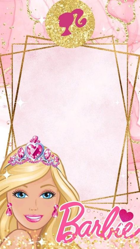 Barbie Decorations, Barbie Birthday Invitations, Barbie Invitations, Barbie Birthday Cake, Barbie Party Decorations, Barbie Theme Party, Gods Princess, Barbie Logo, Barbie Birthday Party