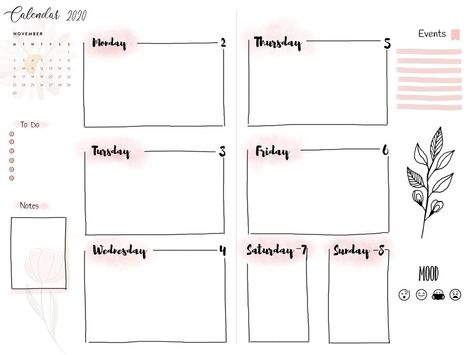 Pintable weekly planner november colorfulplanner #ultimatedigitalplanner. November Printable, Bullet Journal On Ipad, Bullet Journal Week, Horizontal Weekly Planner, Life Raft, Landscape Planner, Simple Weekly Planner, Ipad Aesthetic, Simple Planner