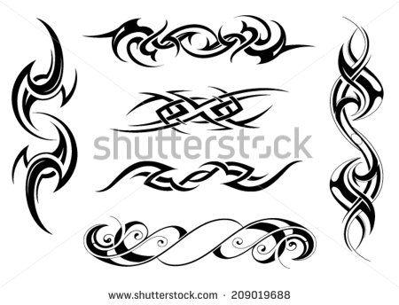 Tribal Tattoo Stock Photos, Images, & Pictures | Shutterstock Framed Tattoo, Ring Finger Tattoos, Ribbon Tattoos, Maori Tattoo Designs, Pinstriping Designs, Ring Tattoos, Tattoo Bracelet, Tattoo Illustration, Band Tattoo