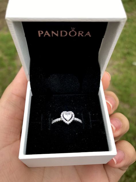 Pandora Elevated Heart Ring, Adorable Texts, Pandora Engagement Ring, Elevated Heart Ring, Manifestation 2024, Promise Rings Pandora, Luxury Birthday Gifts, Cute Promise Rings, Jewelry Giveaway