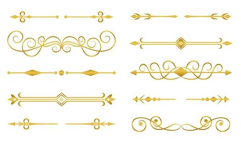 Gold Ornaments Design, Book Bookmarks, Happy Emoticon, Ribbon Crown, Simple Ornaments, Banner Shapes, Framed Leaves, Natural Wreath, Drawing Stencils