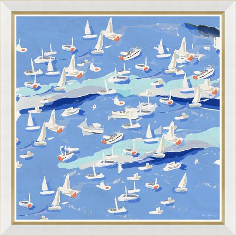 Soicher-Marin Dana Gibson Island Hopping I by Dana Gibson | Perigold Seascape Artists, Dana Gibson, Oversized Wall Art, Picture Frame Painting, Island Hopping, Frame Painting, Sailboats, Wall Covering, Gibson