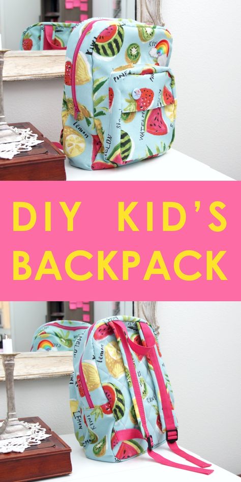 Back to school time! In this video sewing tutorial you will learn how to sew a custom child's size backpack. Paige Handmade on YouTube. #diy #sew #backtoschool #backpack Back To School Sewing Projects, How To Make A Backpack, Kids Backpack Pattern, Diy Backpack Pattern, Backpack Pattern Sewing, Backpack Sewing, Backpack Tutorial, Diy Preschool, Diy Sewing Gifts