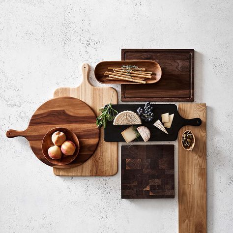 Tondo Serveware | Crate & Barrel Cheese Serving Board, Table Place Settings, Wood Cheese Board, Wood Serving Board, Board Cheese, Old Fashioned Glass, Wood Rounds, Table Accessories, Wood Board