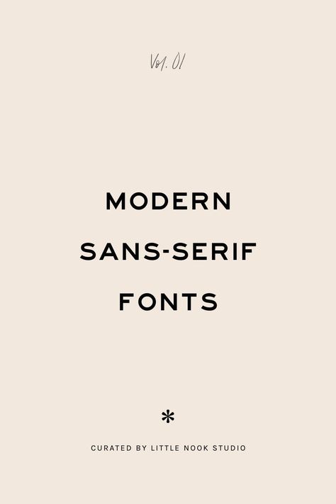 Modern Sans-Serif Fonts for Your Next Design or Logo Project: Minimalist, modern, free fonts for canva, logos, business cards, website, or your new brand inspo. Type inspiration, typography, graphic design, clean, simple, airy, branding, design, logo, font pairings. Curated by Elizabeth Reyes from Little Nook Studio best Adobe fonts · 01. Input Mono by David Jonathan Ross · 02. Marshmallow by Neil Summerour · 03. Operetta by Synthview · 04. Viktor ... Browse 2000+ of free fonts to download from Minimalist Logo Font, Serif Website Design, Wide Sans Serif Font, Minimal Sans Serif Font, Clean Typography Design, Modern Canva Fonts, Modern Fonts Minimalist, Sans Serif Branding, Modern Typography Logo