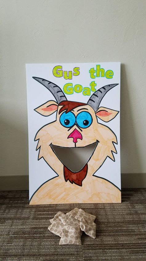 Speech Therapy Activity: Feed Gus the Goat Bean Bag Toss Goat Activities For Toddlers, Goat Activities For Preschool, Goat Activities, Goat Party, Physical Activities For Toddlers, Goat Ideas, Sports Activities For Kids, Therapy Activity, Goat Kidding