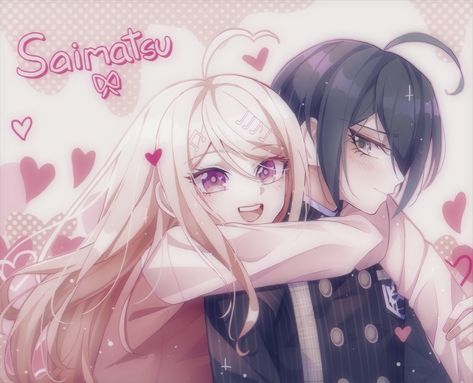 kaede akamatsu x shuichi saihara Shuichi And Kaede, Kaede Akamatsu, Stop Drawing, Shuichi Saihara, Danganronpa Game, Danganronpa V3, Danganronpa Characters, Danganronpa, Pink Girl