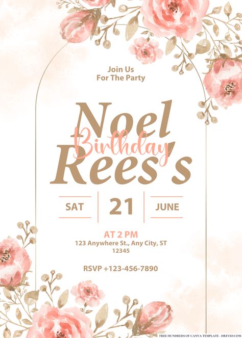 Download FREE PDF Invitation - Vintages Orange Floral Birthday Invitations Welcome to the world of vintage charm and elegance! If you're planning a birthday party filled with warmth and nostalgia, our collection of easily editable orange vintage floral arrangement birthday i... Planning A Birthday Party, Orange Invitation, Floral Birthday Invitations, Floral Wreath Design, Orange Party, Floral Birthday, Vintage Invitations, Mason Jar Centerpieces, Floral Party