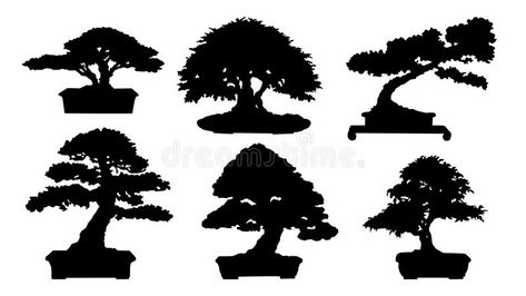 Bonsai Silhouette, Zen Tattoo, Scroll Saw Patterns, Stencil Art, Scroll Saw, Flyer Design, Human Silhouette, Vector Art, Stock Photography