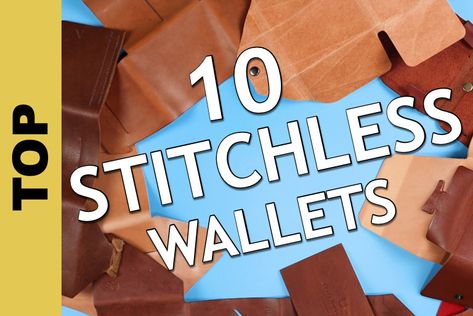 Handmade stitchless or low stitch leather wallet are popular as there's no sewing to break to make the wallet useless. Using folds, tabs and glue, the designs are clever, while being fully functional. The post TOP 10 No/Low Stitch Leather Wallets; +3 NEW appeared first on Walletopia. No Stitch Leather Bag, No Stitch Leather Wallet, Stitchless Leather Wallet, Leather Card Wallet Pattern, Wallet Pattern Free, Long Wallet Pattern, Sew Wallet, Simple Wallet, Leather Wallet Pattern