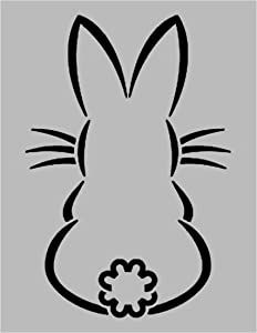 Rabbit Clipart Black And White, Painting On Walls, Rabbit Tail, Face Stencils, Stencil Templates, Custom Stencils, Easter Bunny Rabbit, Easter Crafts Diy, Sports Toys